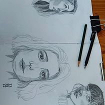 Mein Kursprojekt: Skizzenbuch für Porträts: Erkunde das menschliche Gesicht. Un proyecto de Bocetado, Dibujo, Dibujo de Retrato, Dibujo artístico y Sketchbook de Anika Fanenbruck - 22.03.2022
