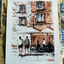 Il mio progetto del corso: Tecniche moderne di acquerello paesaggistico. Painting, and Watercolor Painting project by Daniele Bernardini - 03.22.2022