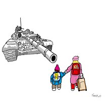 GUERRA EN UGRANIA. Editorial Illustration project by francisco antonio ruiz gonzalez - 03.22.2022