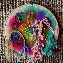 Mon projet du cours : Techniques élémentaires de broderie et d’aquarelle. Painting, Watercolor Painting, Embroider, and Textile Design project by Christine Belin-Munier - 03.22.2022