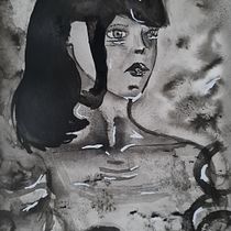 Ilustração com nanquim com influência Japonesa . Traditional illustration, Drawing & Ink Illustration project by Luiza Fernanda - 03.22.2022