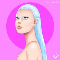 Meu projeto do curso: Retrato de personagens femininas com Procreate. Projekt z dziedziny Trad, c, jna ilustracja, Ilustracja c, frowa, R, sunek c i frow użytkownika carolruginsk - 22.03.2022