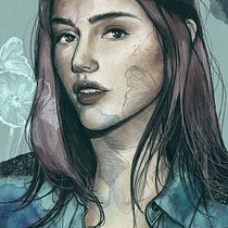 Mon projet du cours : Portrait illustré avec Procreate. Ilustração tradicional, Ilustração vetorial, Ilustração digital, e Desenho de retrato projeto de fredrubio74 - 23.03.2022