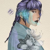 Meu projeto do curso: Retrato Ilustrado com Procreate. Ilustração tradicional, Ilustração vetorial, Ilustração digital, e Desenho de retrato projeto de Mariana Soares Gomes - 15.03.2022