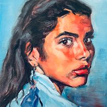 My project for course: Expressive Oil Portraiture: Explore the Alla Prima Technique. Un proyecto de Bellas Artes, Pintura y Pintura al óleo de Prins Nicolas - 24.03.2022