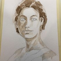 Mon projet du cours : Portraits à l’aquarelle : saisissez la personnalité de votre modèle. Projekt z dziedziny  Sztuki piękne,  Malarstwo, Malowanie akwarelą i Portret użytkownika eva_nonn316 - 24.03.2022