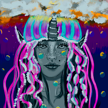 Mi Proyecto del curso: Retratos digitales de fantasía con Photoshop . Traditional illustration, Drawing, Digital Illustration, Portrait Drawing, Digital Drawing, and Digital Painting project by Jose Pavez Navarro - 03.24.2022