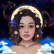 Meu projeto do curso: Retrato digital no Photoshop com um toque de fantasia. Traditional illustration, Drawing, Digital Illustration, Portrait Drawing, Digital Drawing, and Digital Painting project by Fernanda Rodrigues - 03.24.2022