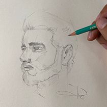 Mi Proyecto del curso: Sketchbook de retrato: explora el rostro humano. Un proyecto de Bocetado, Dibujo, Dibujo de Retrato, Dibujo artístico, Sketchbook e Ilustración tradicional de Luis Hernandez - 24.03.2022