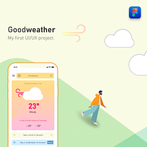 My project for course: App Design: Prototyping for Beginners - Good weather. UX / UI, Mobile Design, Design de apps, e Design de produto digital projeto de Isaac Philip - 19.03.2022