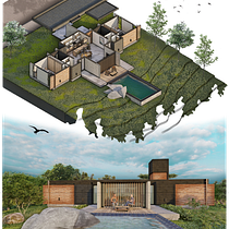 My project for course: Digital Illustration of Architectural Projects. Un projet de Architecture, Pa, sagisme, Illustration numérique, Architecture numérique et Illustration architecturale de rajaarch - 24.03.2022