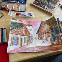 Mein Kursprojekt: Moderne Urban Sketching-Techniken in Mixed Media Ein Projekt aus dem Bereich Traditionelle Illustration, Malerei, Architektonische Illustration und Illustration mit Tinte von Franz Habermacher - 25.03.2022