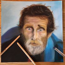 Mein Kursprojekt: Realistisches Porträt mit Kreidepastellen. Traditional illustration, Fine Arts, Drawing, Portrait Drawing, and Realistic Drawing project by Petra Köster - 03.25.2022