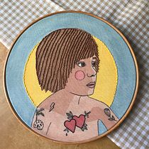 Meu projeto do curso: Criação de retratos bordados com aquarela. Un progetto di Pittura, Pittura ad acquerello, Ricamo e Textile Design di Beatriz Monti - 25.03.2022