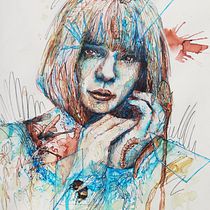 Mein Kursprojekt: Experimentelle Porträts mit Tinte, Tee und Alkohol. Artes plásticas, Pintura, Desenho e Ilustração com tinta projeto de Alina J. - 20.03.2022