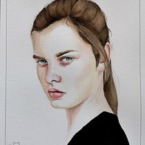 Mój projekt z kursu: Portret akwarelowy na bazie fotografii. Traditional illustration, Watercolor Painting, and Portrait Drawing project by Maria Sawicz-Kotowska - 03.25.2022