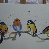 Mi Proyecto del curso: Acuarela artística para ilustración de aves. Traditional illustration, Watercolor Painting, and Naturalistic Illustration project by Claudia Quintero - 03.20.2022