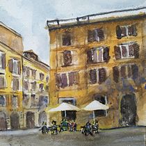 Mi Proyecto del curso: Técnicas modernas para paisajes urbanos en acuarela. Painting, and Watercolor Painting project by Luz Etcheberry - 03.25.2022