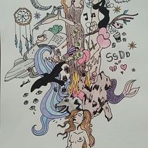 Meu projeto do curso: A arte de desenhar: transforme seus rabiscos em arte Ein Projekt aus dem Bereich Traditionelle Illustration, Bleistiftzeichnung, Zeichnung und Sketchbook von Amanda Stange - 25.03.2022