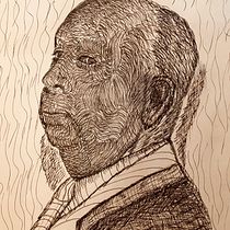 My project for course: Introduction to Portraits with India Ink and Nibs. Ilustração tradicional, Artes plásticas, Desenho a lápis, Desenho de retrato e Ilustração com tinta projeto de Brad Harper - 20.03.2022