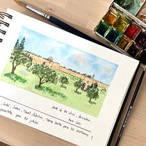 Mi Proyecto del curso: Cuaderno de viaje en acuarela. Traditional illustration, Watercolor Painting, Architectural Illustration, and Sketchbook project by amaia13 - 03.27.2022