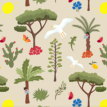 Mon projet du cours : Illustration numérique de motifs inspirés de la faune et la flore. Un progetto di Illustrazione tradizionale, Pattern design, Disegno, Illustrazione digitale e Illustrazione botanica di _carole_ - 27.03.2022