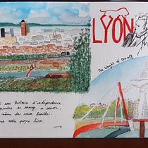 Mon projet du cours : Carnet de voyage à l’aquarelle. Traditional illustration, Watercolor Painting, Architectural Illustration, and Sketchbook project by Emilie Adelin - 03.26.2022