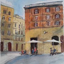 Mi Proyecto del curso: Técnicas modernas para paisajes urbanos en acuarela. Painting, and Watercolor Painting project by Marcos - 03.28.2022