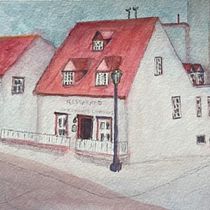 My project for course: Architectural Sketching with Watercolor and Ink. Sketching, Drawing, Watercolor Painting, Architectural Illustration, Sketchbook & Ink Illustration project by Rhonda Bathurst - 03.28.2022