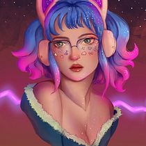 Meu projeto do curso: Retrato digital no Photoshop com um toque de fantasia. Traditional illustration, Drawing, Digital Illustration, Portrait Drawing, Digital Drawing, and Digital Painting project by Elizabeth Maria Rocha Nascimento - 03.23.2022