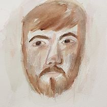 Ritratto del prof. Vorrei avere le correzioni grazie. Fine Arts, Painting, Watercolor Painting, and Portrait Drawing project by Susanna Pasqualetti - 04.02.2022