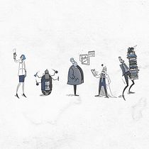 Character design of scientists. Un projet de Illustration traditionnelle, Animation, Conception de personnages, Jeux vidéo , et Conception de jeux vidéo de Hanna Rolinska - 28.03.2021