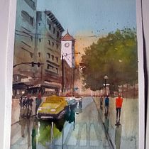 Mi Proyecto del curso: Paisajes urbanos en acuarela. Fine Arts, Watercolor Painting, and Architectural Illustration project by altabasgustavo - 03.29.2022