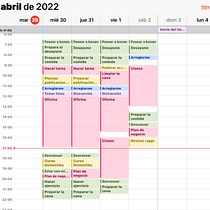 Mi Proyecto del curso: Organización de agenda: gestiona tu tiempo y energía. Un projet de Conseil créatif, Gestion de la conception, Marketing , et Gestion et productivité de Rocío Guadalupe Chávez Martínez - 28.03.2022