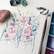 Il mio progetto del corso: Creazione di una composizione floreale ad acquerello. Un progetto di Illustrazione tradizionale, Belle arti, Pittura, Pittura ad acquerello, Illustrazione botanica e Illustrazione naturalistica di dolcimaterieprime - 30.03.2022
