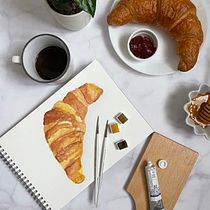 Colazione. Projekt z dziedziny Trad, c, jna ilustracja,  Sztuki piękne,  Malarstwo i Malowanie akwarelą użytkownika Giovanna Gio' Marotta - 30.03.2022