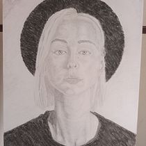 Il mio progetto del corso: Ritratto realistico con matite di grafite. Traditional illustration, Fine Arts, Sketching, Pencil Drawing, Drawing, Portrait Drawing, Realistic Drawing, Artistic Drawing, and Figure Drawing project by francescoluigipis - 03.30.2022