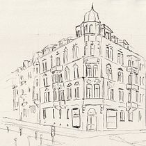 Mein Kursprojekt: Architektonische Zeichnung mit Aquarell und Tinte. Sketching, Drawing, Watercolor Painting, Architectural Illustration, Sketchbook & Ink Illustration project by free4ski - 03.30.2022