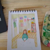 Mi Proyecto del curso: Sketchbook para explorar tu estilo de dibujo. Un proyecto de Ilustración tradicional, Bocetado, Creatividad, Dibujo, Pintura a la acuarela, Sketchbook y Pintura gouache de Martina Goñi - 30.03.2022