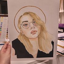 My project for course: Watercolor Portrait from a Photo. Traditional illustration, Watercolor Painting, and Portrait Drawing project by Lexi Bustamante - 03.26.2022