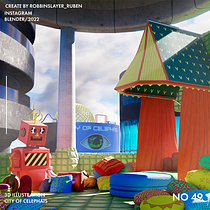 Mi Proyecto del curso: ArchViz de interiores: crea diseños 3D surrealistas con Blender. Arquitetura, Arquitetura de interiores, Arquitetura digital, e Visualização arquitetônica projeto de Rubén Valenzuela De Leon - 31.03.2022