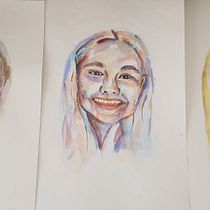 My project for course: Artistic Portrait with Watercolors. Fine Arts, Painting, Watercolor Painting, and Portrait Drawing project by Celina Burnett - 03.31.2022