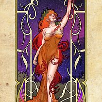 Meu projeto do curso: Retrato ilustrado com estilo art nouveau. Ilustração tradicional, Artes plásticas, Ilustração digital, Desenho de retrato, Desenho artístico, Desenho digital, e Pintura digital projeto de Felipe Ponchio - 31.03.2022