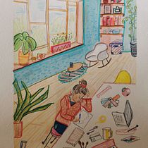 Mon projet du cours : Carnet de croquis pour explorer votre style de dessin. Un proyecto de Ilustración tradicional, Bocetado, Creatividad, Dibujo, Pintura a la acuarela, Sketchbook y Pintura gouache de pdalmais - 31.03.2022