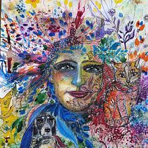 Mein Kursprojekt: Experimentelle Porträts mit Tinte, Tee und Alkohol. Artes plásticas, Pintura, Desenho e Ilustração com tinta projeto de poesiespiegel - 20.03.2022