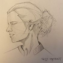 Self Portrait. Un proyecto de Bocetado, Dibujo, Dibujo de Retrato, Dibujo artístico y Sketchbook de Reyes Cerdà Gaos - 31.03.2022