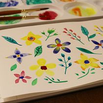 My project for course: Vibrant Floral Patterns with Watercolors. Traditional illustration, Pattern Design, Watercolor Painting, and Botanical Illustration project by Eri Suzuki - 03.31.2022