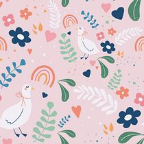 Mon projet du cours : Illustration numérique de motifs inspirés de la faune et la flore. Un progetto di Illustrazione tradizionale, Pattern design, Disegno, Illustrazione digitale e Illustrazione botanica di Caroline Crst - 31.03.2022