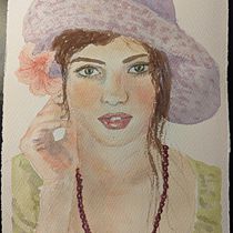 My project for course: Watercolor Portrait from a Photo. Traditional illustration, Watercolor Painting, and Portrait Drawing project by kimi_skyblue5 - 03.31.2022