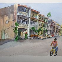 My project for course: Architectural Sketching with Watercolor and Ink. Sketching, Drawing, Watercolor Painting, Architectural Illustration, Sketchbook & Ink Illustration project by lynnek - 04.01.2022